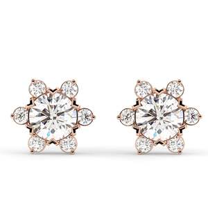 ต่างหูมุกทรงกลมน่ารักสำหรับผู้หญิง - Product Image 1