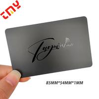 Cartes de visite numériques intelligentes sans contact programmables personnalisées, couleur noire mate, NFC, PVC, avec code QR