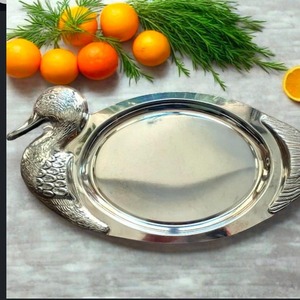 ถาดเสิร์ฟโลหะสไตล์โมเดิร์นปรับแต่งได้เครื่องครัวรูปนกพร้อมถาดงานฝีมือดีไซน์โบราณ - Product Image 2