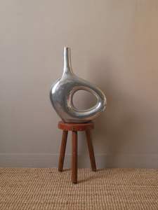 Jarrón de Flores Redondo de Aluminio Martillado Dorado al por Mayor, Jarrón Decorativo para Mesa, Bodas, Navidad, para Uso Doméstico - Product Image 6