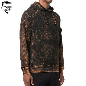 Sudadera con capucha extragrande de algodón 100% lavada con ácido personalizada para hombre, bolsillos funcionales con hombros caídos pesados para impresión Digital de invierno - Product Image 1