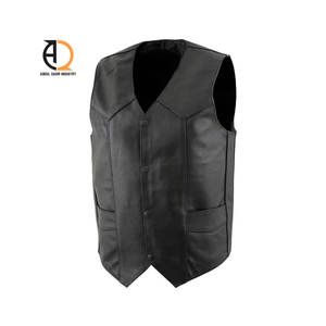 Chaleco de Cuero para Hombre de Diseño Personalizado - Color Personalizado y Talla Grande, Prenda Exterior sin Mangas, Casual y Transpirable - Product Image 6