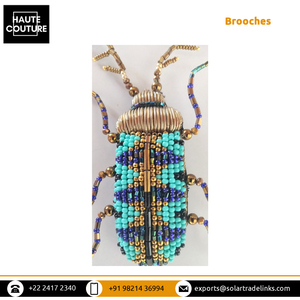 Meilleures ventes Broches d'insectes brodées à la main faites à la main perlées avec des bois et des membres câblés à un prix compétitif - Product Image 3