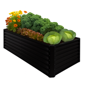 เตียงปลูกต้นไม้เหล็กชุบสังกะสีกล่องโลหะลูกฟูกสำหรับทำสวนและตกแต่งบ้าน - Product Image 5