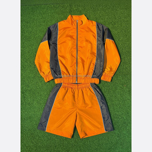 Men's Gym <b>Running</b> Training Waterproof Windbreaker Hooded Printed Track Suit Streetwear Acid Wash Custom Logo Activewear Set - Product Image 3