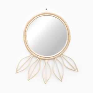 Estilo bohemio, decoración de habitación de guardería, artesanía, espejo de pared, rústico tejido a mano, decoración de arte innovadora para dormitorio de niños - Product Image 3