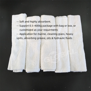 Bán Buôn May Ít Vuông Trắng Toweling Rags Cao Cotton Mềm Thấm 10Kg Gói Bông Rags - Product Image 3