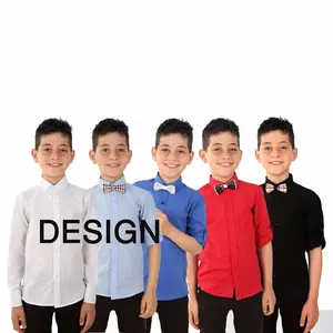 2024 Latest Kids Wholesale Boy's Stripes Button Front Shirt Boys Youth Long Sleeve Casual Shirts Direct Factory Supplier From BD