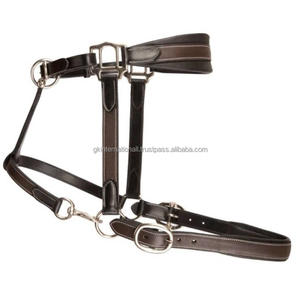 Cheval de piste licou fabriqué par un fabricant indien personnalisé fabriqué à la main Triple couture Double couche en cuir licou cheval - Product Image 5