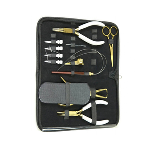 Juego de herramientas para extensiones de pelo atadas a mano al por mayor, juego de herramientas profesionales para extensiones de pelo y cuentas, alicates - Product Image 3