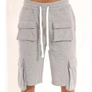 กางเกงยีนส์ผ้าฝ้ายหลายกระเป๋าสำหรับผู้ชายกางเกงขาสั้นคาร์โก้6กระเป๋าแบบลำลองฤดูร้อน - Product Image 1