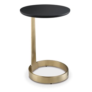 Table ronde en métal noir unique combinant une construction robuste et un design élégant, parfaite pour les espaces de divertissement de l'intérieur - Product Image 4