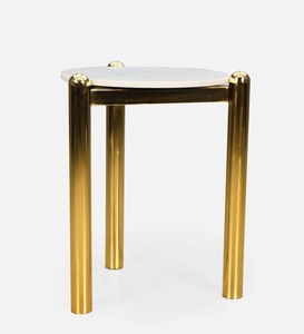 <b>Side</b> Metal Accent <b>Table</b> With <b>Marble</b> <b>Top</b> for Living Room and Home Furniture High Quality <b>Side</b> <b>Table</b> - Product Image 3