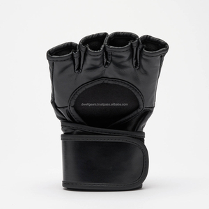 Premium Leather MMA Boxing Gloves Custom Made Breathable Non-Slip Adjustable Wrist Strap Half Finger/Fingerless Gloves - Product Image 6