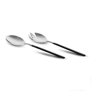 Juego de utensilios de cocina de madera de haya hecho a mano Unique Kitchenwar Servidor de ensalada de madera Juego de 2 - Product Image 5