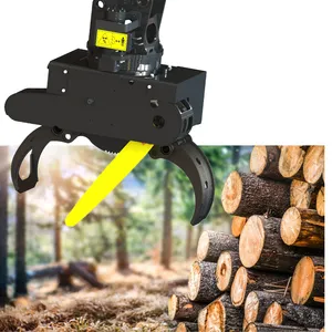 Cut wood right into your truck or trailer Log Cutting Machine Hydraulic Log Grapple Saw