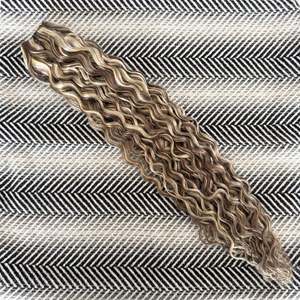 Natural Wave Weft <b>Hair</b> <b>Extensions</b> 8" Dark <b>Ash</b> Brown & Platinum <b>Blonde</b> Mix 12A Grade Single Donor - Product Image 5