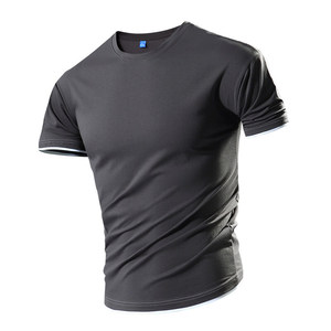 OEM Logo personnalisé T-shirt uni à épaules tombantes Poids lourd de grande taille Logo personnalisé solide à épaules tombantes Durable respirant T-shirt à bas prix - Product Image 1