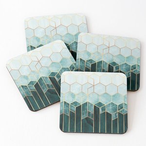 Kitchen Accessories New Products New Year Arrival Wooden Enamel Printed <b>Coasters</b> Mats <b>Slate</b> <b>Coasters</b> Placemat Kitchen Ware - Product Image 3