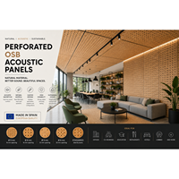 Paneles Acústicos Perforados de Madera Natural, Placas de Techo para Absorción de Sonido, Hechos en España