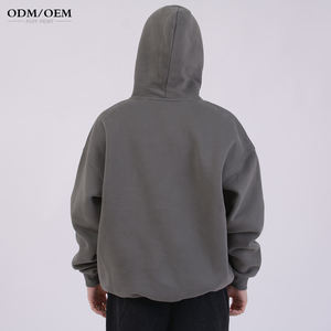 เสื้อฮู้ดดี้ผ้าฝ้ายพิมพ์ลายตามสั่งขายส่ง 400 GSM คุณภาพพรีเมียม สำหรับฤดูใบไม้ร่วง ปักลายประดับลูกปัด ทรงโอเวอร์ไซส์ สวมใส่สบาย อุ่นสบายสำหรับผู้ชาย - Product Image 6