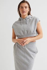 Ensemble sweat à capuche et pantalon de jogging pour femme en molleton bouclette brodé, haute qualité, design court sans manches, nouvelle mode, crop top à capuche - Product Image 2