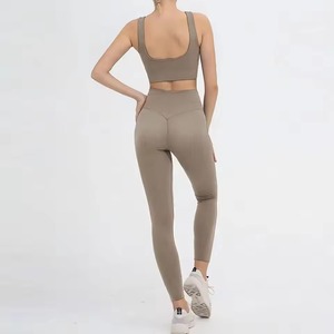 Patrón sólido Fitness Leggings Levantamiento de pantalones de yoga y pantalones Ropa activa para yoga y ejercicio - Product Image 3
