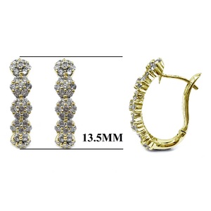 Chine fabricant bijoux nouveauté meilleure qualité platine or jaune diamant naturel rond Huggies boucle d'oreille pour cadeau - Product Image 2