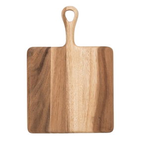 Planche à découper en bois élégante, forme ronde, poignée, écologique, épaisseur de 1,5 cm, couleur et taille personnalisables, pour la viande, le fromage, ustensiles de cuisine - Product Image 4