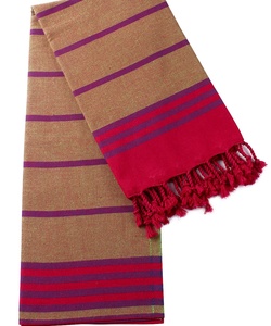 Toalla de Playa Pestemal a Rayas de Color Pastel, con Borlas, Suave al Tacto, Flexible, Absorbente, de Secado Rápido, Ecológica, 100% Algodón - Product Image 4