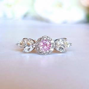 Winged Pink Sapphire Angel Wing <b>Ring</b> Design Minimalist Slender <b>Band</b> For Women 925 <b>Sterling</b> <b>Silver</b> September Birthstone Halo - Product Image 3