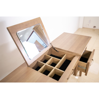 ADELA Coiffeuse moderne en bois massif, prête à assembler, idéale pour appartement, écologique, économique et avec rangement