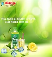 Vente en gros de purée saveur thé vert citron Anuta 365ml boisson gazeuse certifiée ISO/Halal goût naturel frais-pressé Vietnam rapide