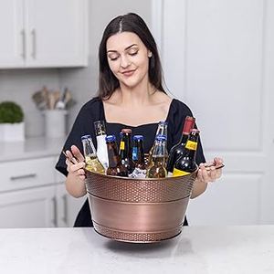 Stainless Steel Copper Modern Eco-Friendly Virgin Craft Wine <b>Cooler</b> Bucket | for Ice Tub Party Tub Beverage <b>Cooler</b> - Product Image 3