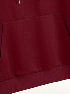 Sweats à capuche surdimensionnés poids lourd unisexe Streetwear personnalisé pour hommes avec motif solide Sweats à capuche d'hiver en coton - Product Image 4