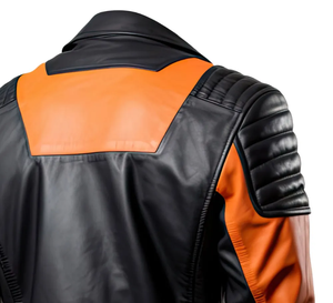 Vestes en cuir de la mode pour hommes Styles de bombardiers et de motos conçus sur mesure Vêtements d'extérieur d'hiver Fourniture en cuir véritable d'usine OEM ODM - Product Image 4