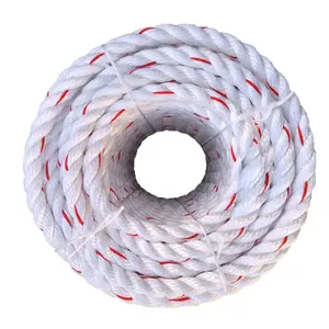 1/4 Zoll 100 Fuß Twisted Poly Dacron Seil 3-Strang Poly olefin Kerns eil Hochfestes Polyester Mehrzweck Bull Rope