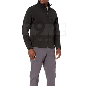 Men's Long Sleeve Softshell <b>Jacket</b> New Design Winter Nylon/Polyester Windproof <b>Mandarin</b> <b>Collar</b> OEM Customizable Soft and Warm - Product Image 5