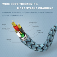 Cable de Carga USB 2.0 de 6 Pies, USB-A a Tipo-C, con Cubierta de Nailon Trenzado, 15W, para Teléfono Móvil y Auriculares, Conductor de Cobre Puro