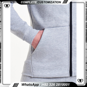 Offre Spéciale sweats à capuche confortables pour hommes pour l'hiver Street Wear personnalisé différentes couleurs brodées perlées Techniques fermeture éclair - Product Image 6