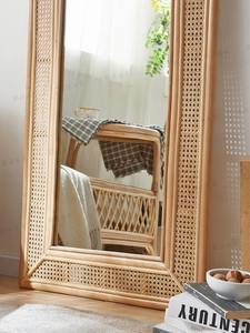 Diseño de hotel de lujo los mejores espejos de ratán tejido de pie en estilo de hotel y Resort - Product Image 5