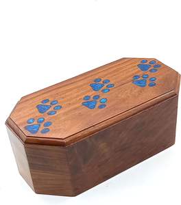 OEM Vintage Decorative Wooden Pet <b>Urns</b> Pets Ashes Oak Wood Cremation <b>Urns</b> <b>Dogs</b> Pet Wooden Cremation Box - Product Image 2
