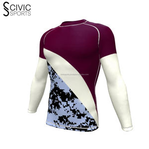 Wholesale Price Rash Guard Customized Long Sleeve Rush Guard Stretch Fitness Quick Dry Casual Wear Rash Guard - Product Image 2