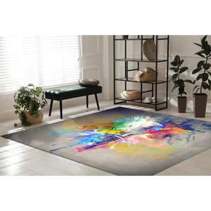 Light Painting <b>Print</b> Rugs, Modern Colorful <b>Dining</b> <b>Room</b> Accent Rug,Goblen Rug - Product Image 2