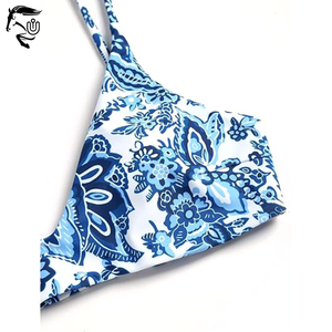 2025 nuevo traje de baño Sexy sin espalda Bikini conjunto de traje de baño de 2 piezas hecho de 100% SpandexNylon conjuntos de Bikini de mujer para la venta en línea - Product Image 3