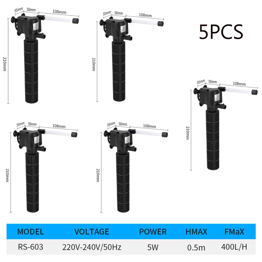 Purificateur d'eau à aération silencieuse 3 en 1, pompe interne, filtre Submersible pour Aquarium, pompe à oxygène, purificateur d'eau Submersible pour Aquarium