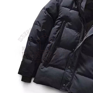 2026 Custom Winter Fashion Designer Down Design Nylon Waterproof Black Plus Size Men Puffer Jacket with logo Wholesale - Product Image 4