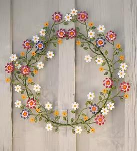 Painted Metal Wreath <b>Decorative</b> Adjustable Length Wreath for Home Living Room <b>Decor</b> - Product Image 1