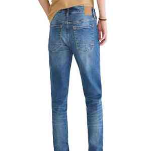 Jeans en denim noir pour hommes, taille plus, logo personnalisé, tendance streetwear 2024, pantalon de mode, vente en gros - Product Image 4