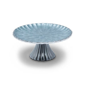 Support à gâteau en marbre et bois fabriqué à la main avec dessus en bambou idéal pour les tables de fête élégantes, la décoration de mariage et l'affichage des desserts - Product Image 3